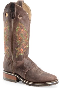 Chocolate Double H Boot 12 Inch  Wide Square Toe Roper